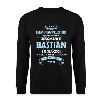 Everything will be fine Bastian Is back - Unisex Pullover - Schwarz - Vorne - Alina (178cm) & Michal (187cm)