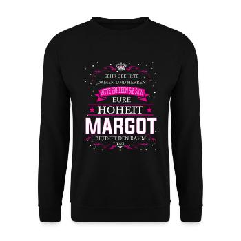 Votre Altesse Margot entre dans la chambre - Sweat-shirt Unisexe - noir - Devant - Alina (178cm) & Michal (187cm)