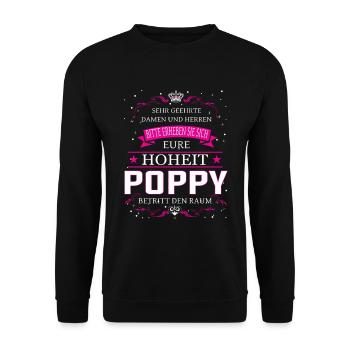 Eure Hoheit Poppy betritt den Raum - Unisex Pullover - Schwarz - Vorne - Alina (178cm) & Michal (187cm)