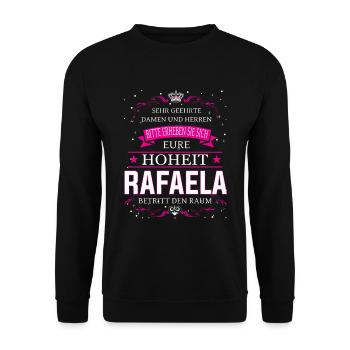 Votre Altesse Rafaela entre dans la pièce - Sweat-shirt Unisexe - noir - Devant - Alina (178cm) & Michal (187cm)