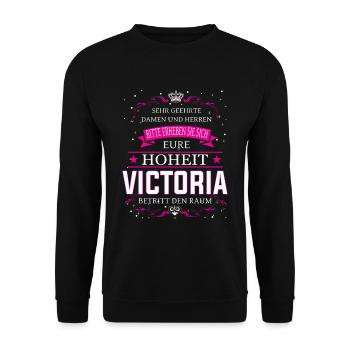 Son Altesse Victoria entre dans la pièce - Sweat-shirt Unisexe - noir - Devant - Alina (178cm) & Michal (187cm)