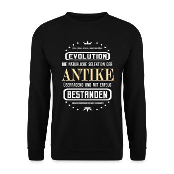 Die Antike überragend und mit Erfolg bestanden - Unisex Pullover - Schwarz - Vorne - Alina (178cm) & Michal (187cm)