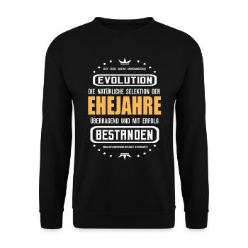 Ehejahre Überragend und mit Erfolg bestanden - Unisex Pullover - Schwarz - Vorne - Alina (178cm) & Michal (187cm)