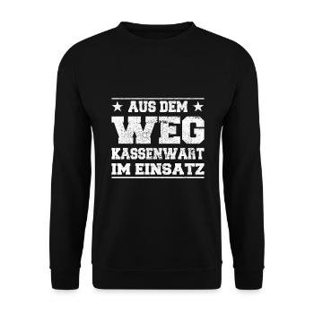 Out of the way treasurer in action Design - Unisex Sweatshirt - black - Front - Alina (178cm) & Michal (187cm)