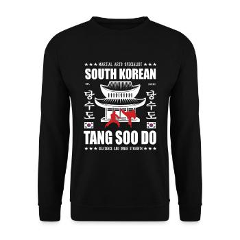 Cool Tang so Do Arts Martiaux Design avec Kanji - Sweat-shirt Unisexe - noir - Devant - Alina (178cm) & Michal (187cm)