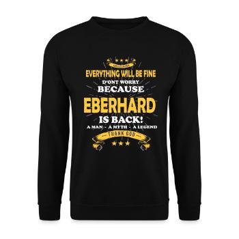 Tout ira bien, car Eberhard Ist da Outfit - Sweat-shirt Unisexe - noir - Devant - Alina (178cm) & Michal (187cm)