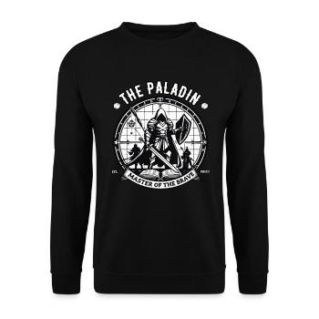 Role-Playing Paladin Design for the Role-Player - Unisex Sweatshirt - black - Front - Alina (178cm) & Michal (187cm)
