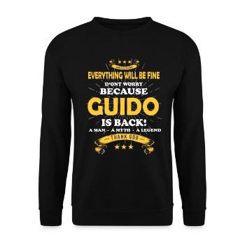 Everything will be fine Guido Is back - Unisex Sweatshirt - black - Front - Alina (178cm) & Michal (187cm)