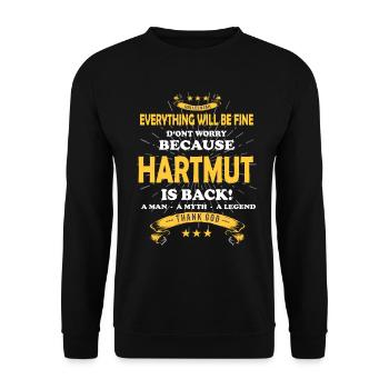 Tout ira bien Hartmut est de retour - Sweat-shirt Unisexe - noir - Devant - Alina (178cm) & Michal (187cm)