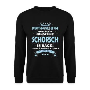 Tout ira bien Schorsch est de retour - Sweat-shirt Unisexe - noir - Devant - Alina (178cm) & Michal (187cm)