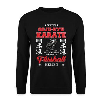 Wenn Goju-Ryu Karate einfach wäre - Unisex Pullover - Schwarz - Vorne - Alina (178cm) & Michal (187cm)
