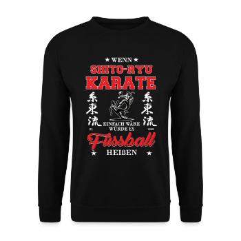WennShito-Ryu Karate einfach wäre - Unisex Pullover - Schwarz - Vorne - Alina (178cm) & Michal (187cm)