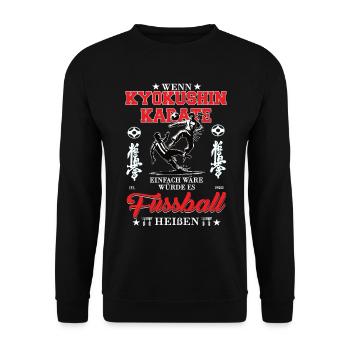 If Kyokushin Karate Were Easy - Unisex Sweatshirt - black - Front - Alina (178cm) & Michal (187cm)