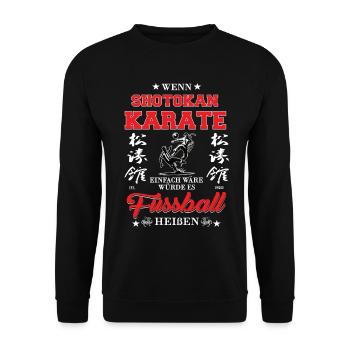 If Shotokan Karate Were Easy - Unisex Sweatshirt - black - Front - Alina (178cm) & Michal (187cm)