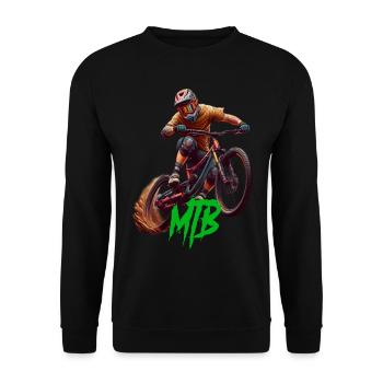 MTB Bike - Unisex Pullover - Schwarz - Vorne - Alina (178cm) & Michal (187cm)