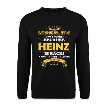 Tout ira bien Heinz est de retour - Sweat-shirt Unisexe - noir - Devant - Alina (178cm) & Michal (187cm)