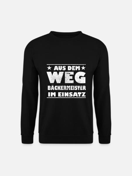 Aus dem Weg Bäckermeister im Einsatz Design - Unisex Pullover - Schwarz