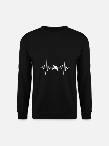 mein Herz schläft für Schwalbe Design - Unisex Pullover - Schwarz