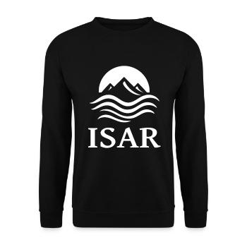 cool Isar river design for the river fan - Unisex Sweatshirt - black - Front - Alina (178cm) & Michal (187cm)