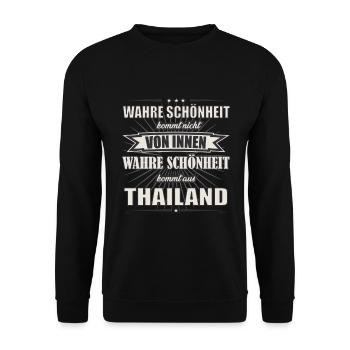 La vraie beauté vient du design thaïlandais - Sweat-shirt Unisexe - noir - Devant - Alina (178cm) & Michal (187cm)