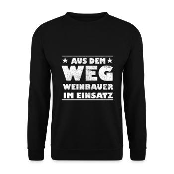 Out of the way Winegrowers in action Design - Unisex Sweatshirt - black - Front - Alina (178cm) & Michal (187cm)