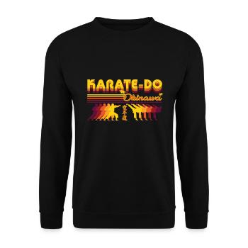 Design rétro cool de karaté-do - Sweat-shirt Unisexe - noir - Devant - Alina (178cm) & Michal (187cm)