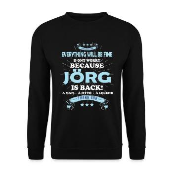 Tout ira bien Jörg est de retour - Sweat-shirt Unisexe - noir - Devant - Alina (178cm) & Michal (187cm)