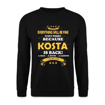 Tout ira bien Kosta est de retour - Sweat-shirt Unisexe - noir - Devant - Alina (178cm) & Michal (187cm)