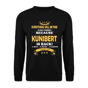 Tout ira bien Kunibert est de retour - Sweat-shirt Unisexe - noir - Devant - Alina (178cm) & Michal (187cm)