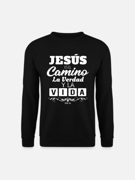 Jesús es el Camino la Verdad y la Vida - Unisex Pullover - Schwarz
