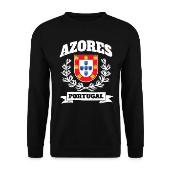 Azores Island Portugal Portuguese Pride - Unisex Sweatshirt - black - Front - Alina (178cm) & Michal (187cm)