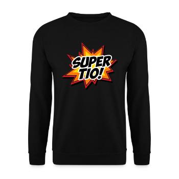 Super Tío Super Uncle Spanish Superhero - Unisex Sweatshirt - black - Front - Alina (178cm) & Michal (187cm)