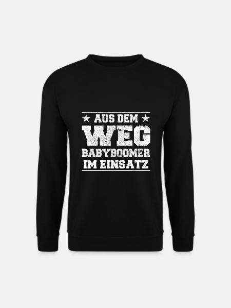 Aus dem Weg Babyboomer im Einsatz Design - Unisex Pullover - Schwarz