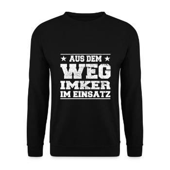 Out of the Way Beekeepers in Action Design - Unisex Sweatshirt - black - Front - Alina (178cm) & Michal (187cm)