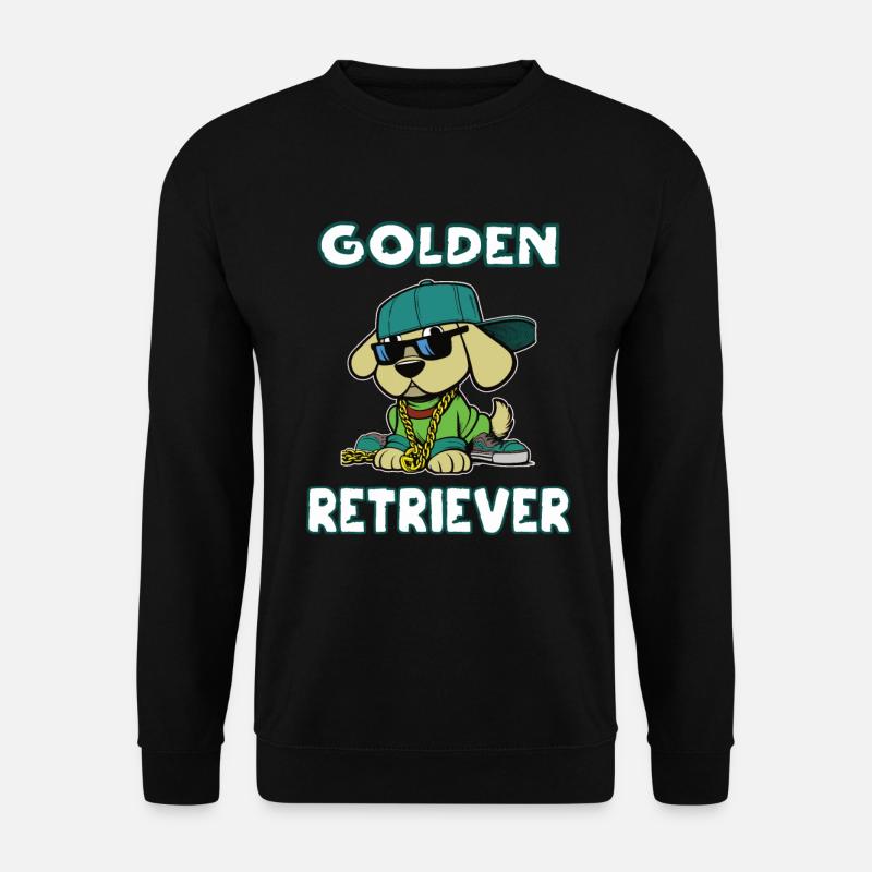 Cool Golden Retriever Design - Unisex Sweatshirt - black