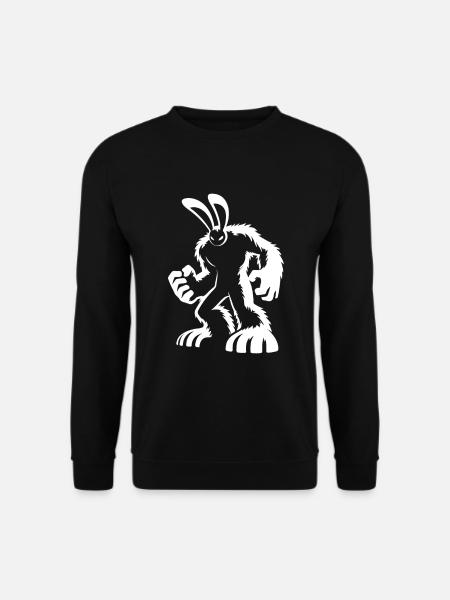 Starkes Kaninchen für Bodybuilder und Nagetier-Fan - Unisex Pullover - Schwarz