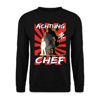Attention Chef Design - Metamorphosis into a Monster - Unisex Sweatshirt - black - Front - Alina (178cm) & Michal (187cm)