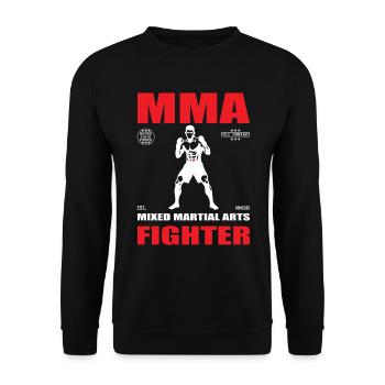 Kampfsport MMA Fighter Design für Enthusiasten - Unisex Pullover - Schwarz - Vorne - Alina (178cm) & Michal (187cm)