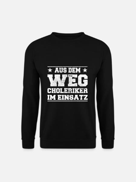 Aus dem Weg Choleriker im Einsatz Design - Unisex Pullover - Schwarz