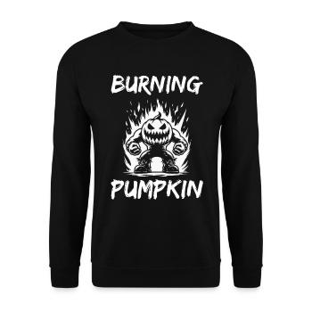 Conception de monstre citrouille cool pour Halloween - Sweat-shirt Unisexe - noir - Devant - Alina (178cm) & Michal (187cm)