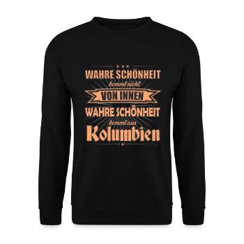 La vraie beauté vient du design colombien - Sweat-shirt Unisexe - noir - Devant - Alina (178cm) & Michal (187cm)