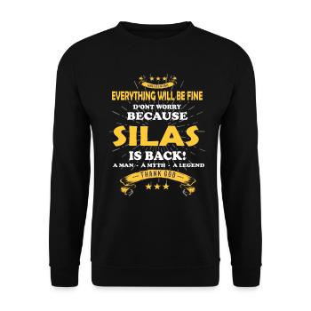 Everything will be fine Silas Is back - Unisex Sweatshirt - black - Front - Alina (178cm) & Michal (187cm)