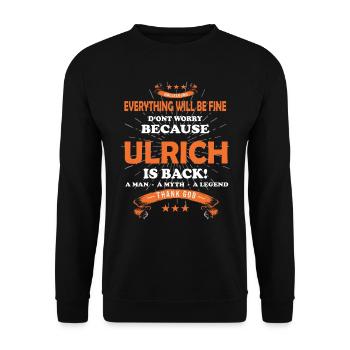 Tout va bien se passer Ulrich est de retour - Sweat-shirt Unisexe - noir - Devant - Alina (178cm) & Michal (187cm)