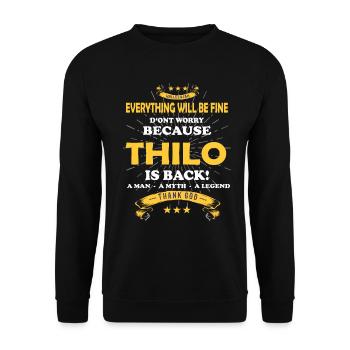 Tout ira bien Thilo est de retour - Sweat-shirt Unisexe - noir - Devant - Alina (178cm) & Michal (187cm)