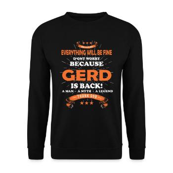 Tout ira bien Gerd est de retour - Sweat-shirt Unisexe - noir - Devant - Alina (178cm) & Michal (187cm)