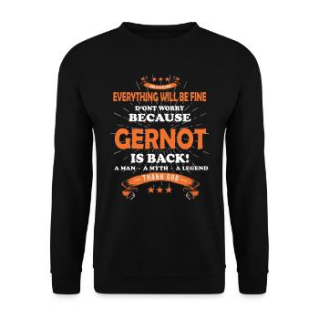 Everything will be fine Gernot Is back - Unisex Pullover - Schwarz - Vorne - Alina (178cm) & Michal (187cm)