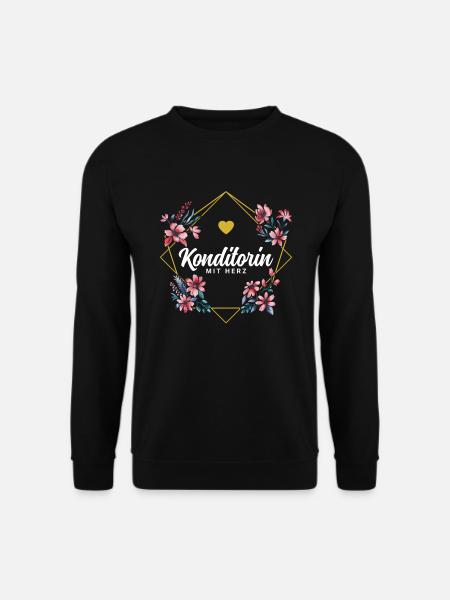 Konditorin mit Herz - Unisex Pullover - Schwarz