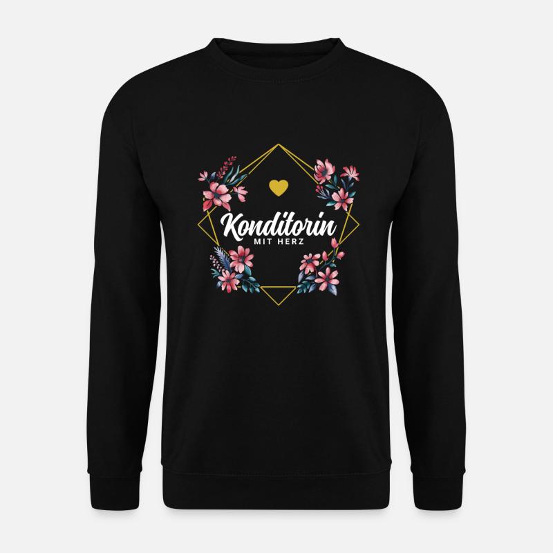 Konditorin mit Herz - Unisex Pullover - Schwarz