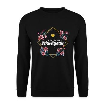 Weltbeste Schwägerin - Unisex Pullover - Schwarz - Vorne - Alina (178cm) & Michal (187cm)