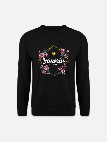 Bäuerin mit Herz - Unisex Pullover - Schwarz